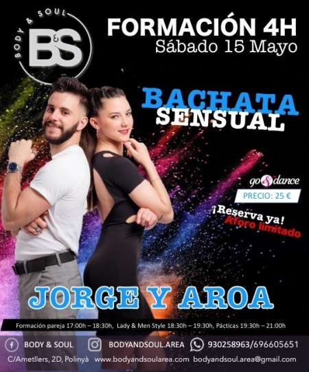 Formación Intensiva de Bachata Sensual con Jorge & Aroa - Sábado 15 de Mayo 2021