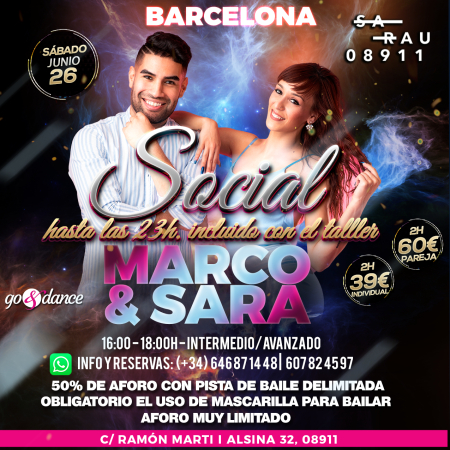Intensivo Marco y Sara en Barcelona - 26 Junio 2021