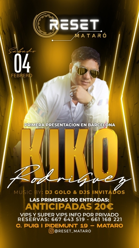 Kiko Rodriguez in Concert in Mataró - Saturday 4 February 2023