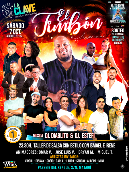 EL TIMBÓN - Saturday October 7th at La Clave