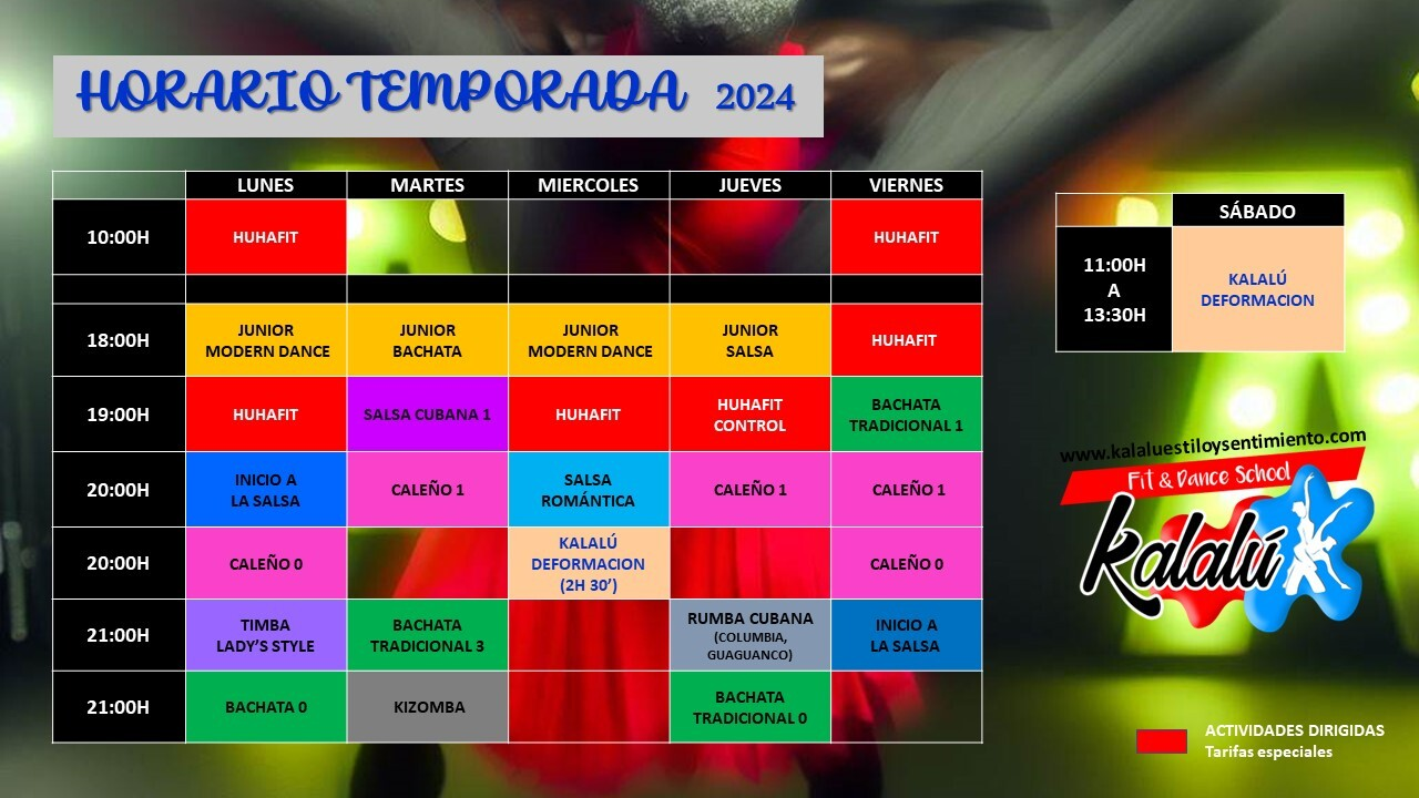 HORARIO TEMPORADA 2022 - 2023