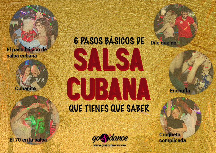 infografia 6 pasos basicos para bailar salsa cubana